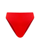 Bright Red High-Waisted Cheeky Bikini Bottom French Cut